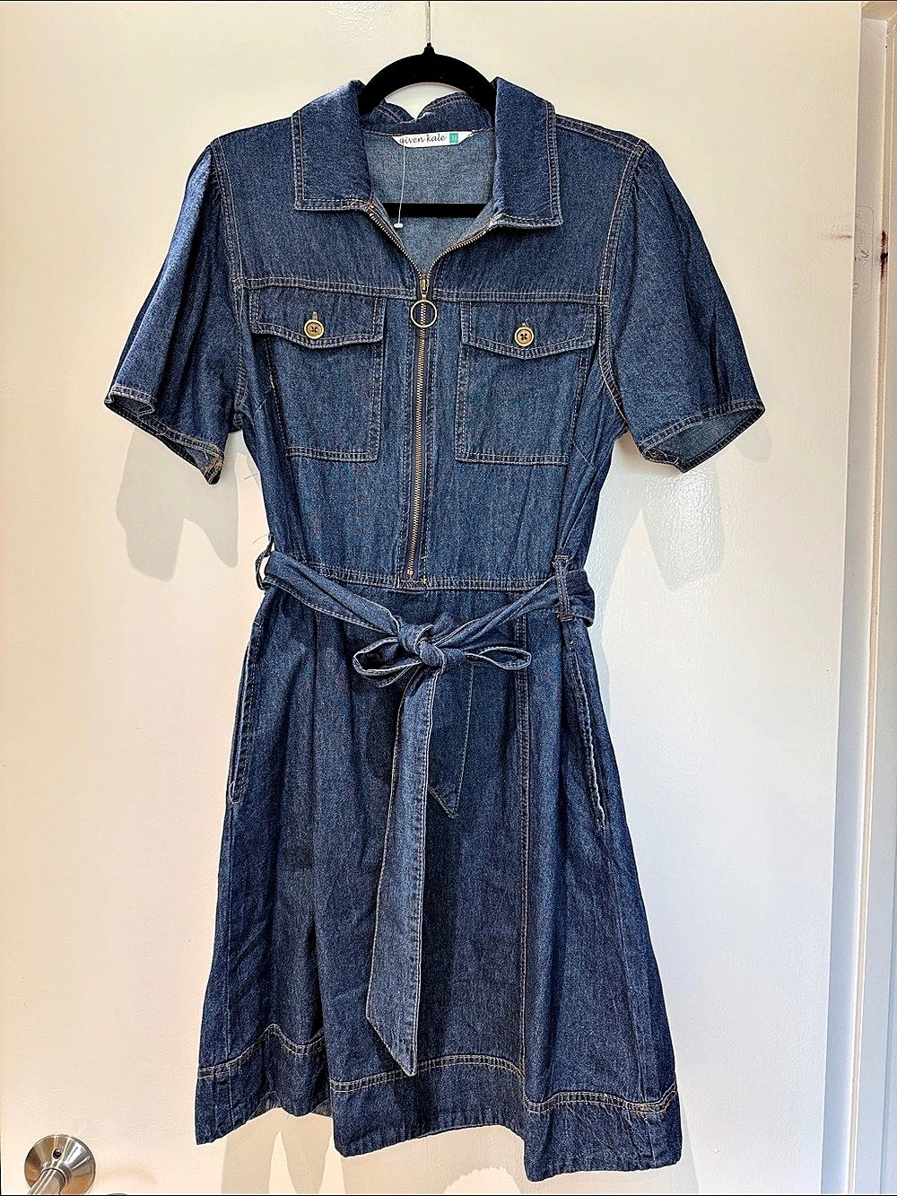 Denim Shirt Dress in Blue Like New